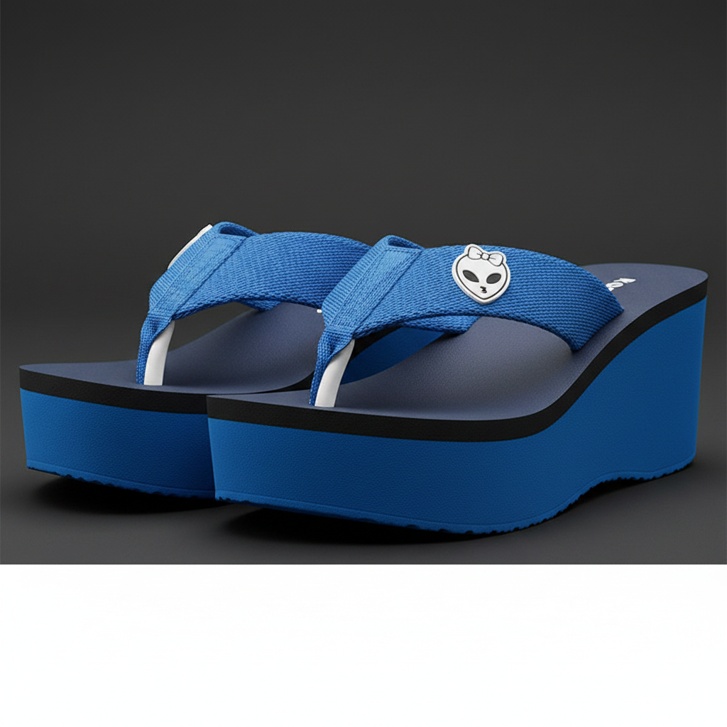 Electric Blue Wedge Flip-Flop