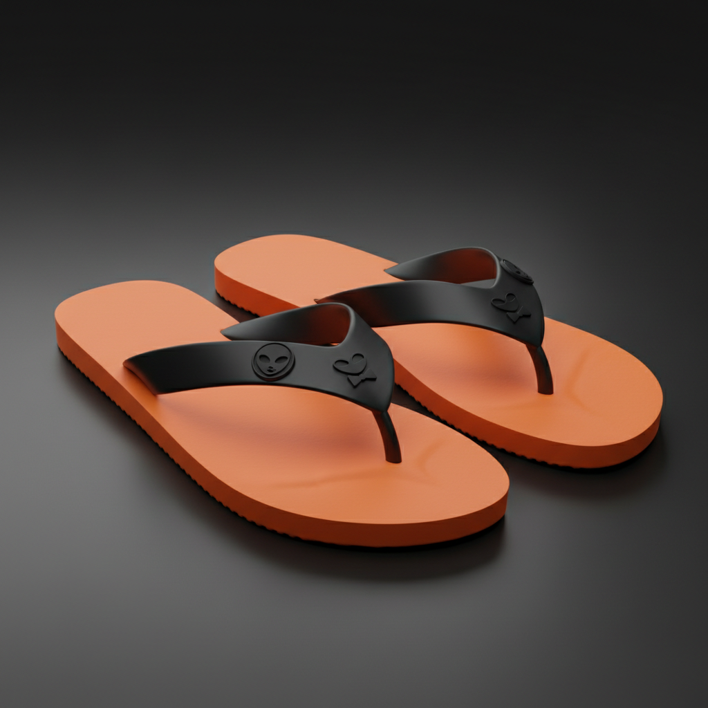 Electric Orange Flip-Flop