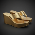 Gold Wedge Flip-Flop
