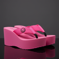 Hot Pink Wedge Flip-Flop
