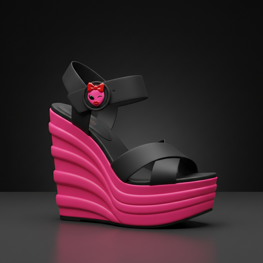 Hot Pink Wedge