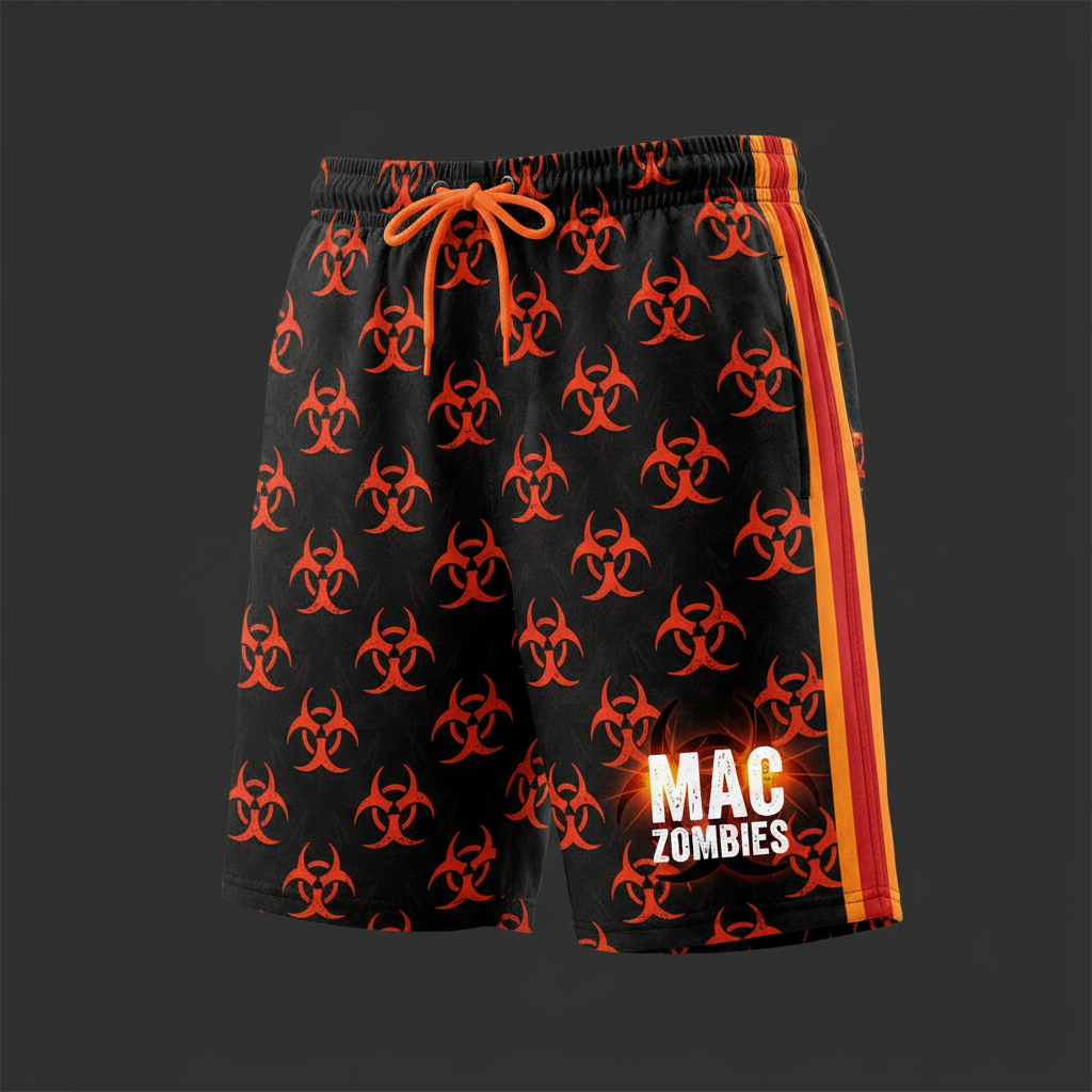 MAC Zombies All-Over Print Athletic Shorts