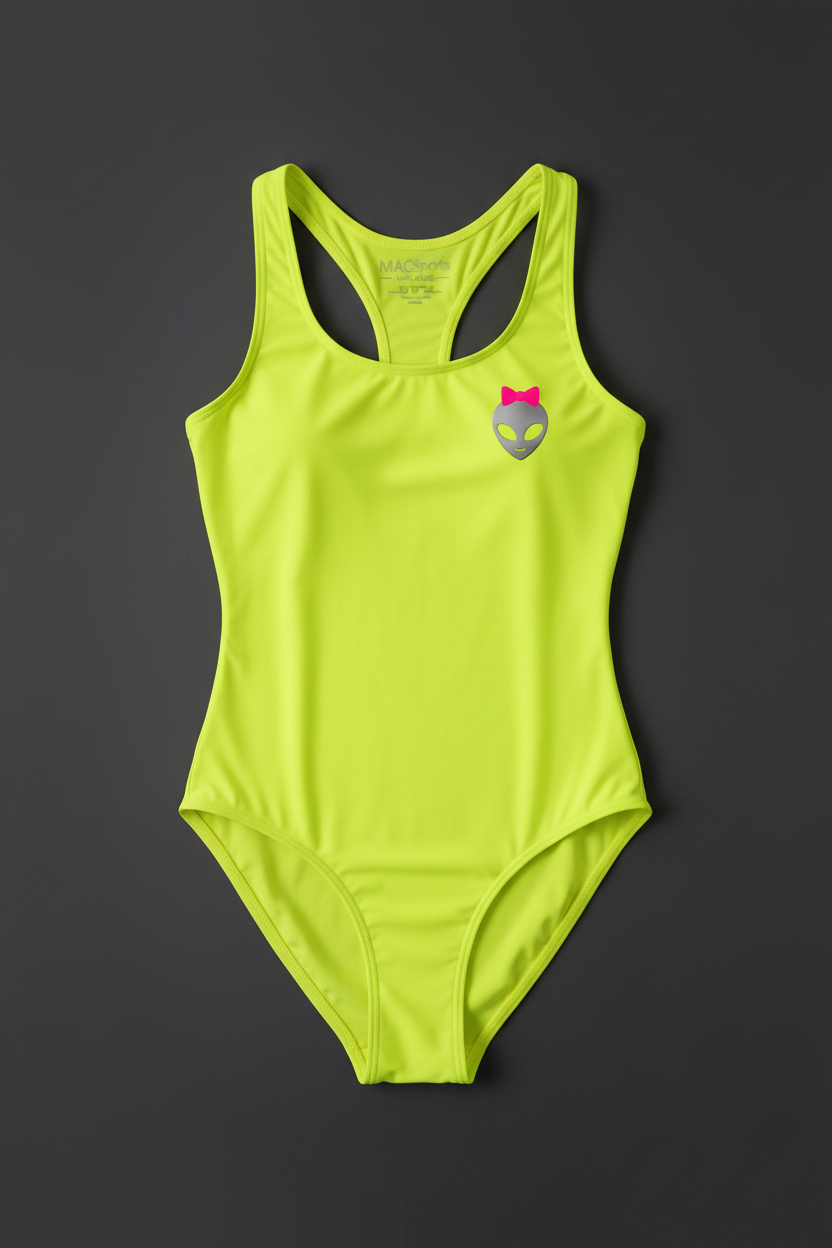 MAC UFOs Women's One-Piece Swimsuit Neon Yellow
