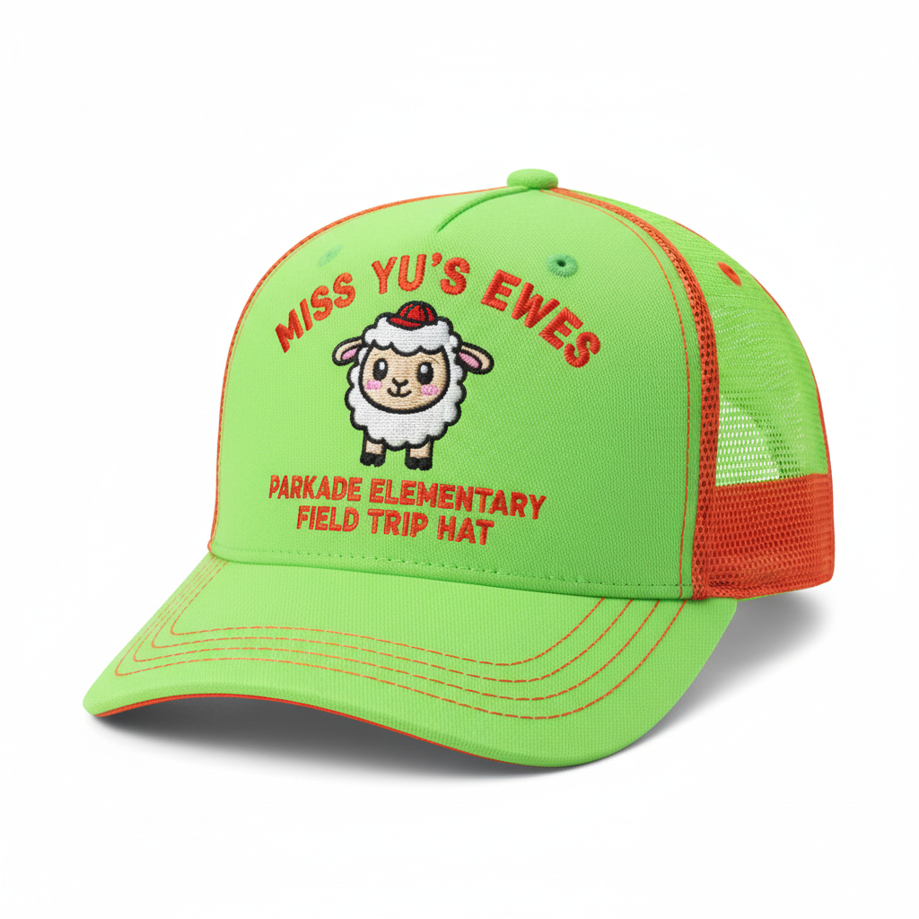 Miss Yu's Ewes Field Trip Baseball Cap Youth - High Visibility Fluorescent