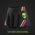 MAC Cheer Performance Skort Womens with bow alien mascot logo