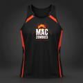 MAC Zombies Performance Tank - Black Orange Red