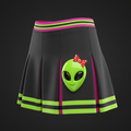 MAC Cheer Performance Skirt Womens with bow alien mascot logo
