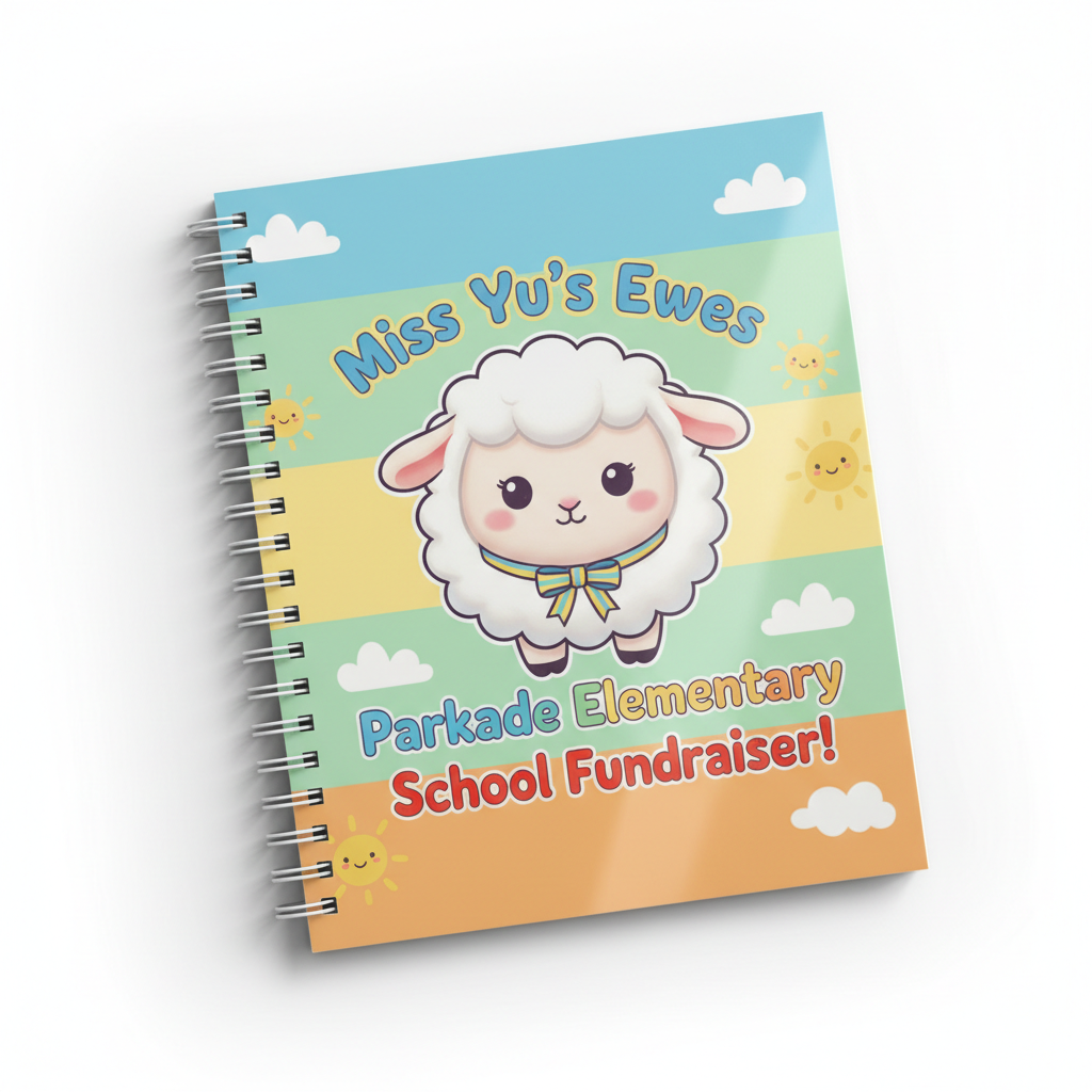 Miss Yu's Ewes Spiral Notebook - Parkade Elementary Fundraiser