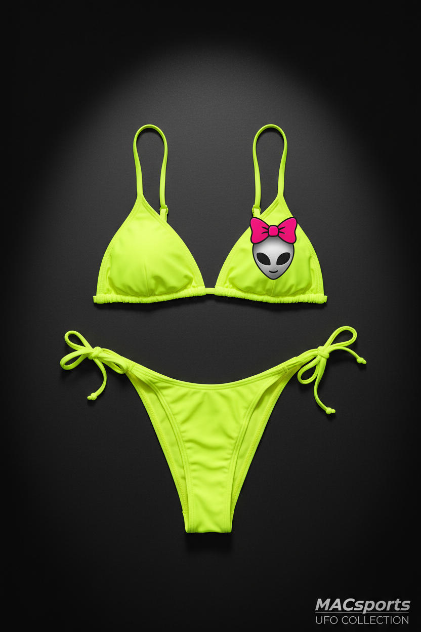 MAC UFOs Women's String Bikini Neon Yellow
