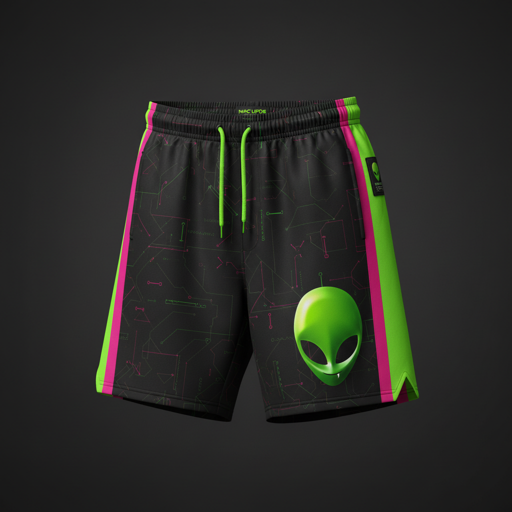 MAC UFOs All-Over Print Athletic Shorts