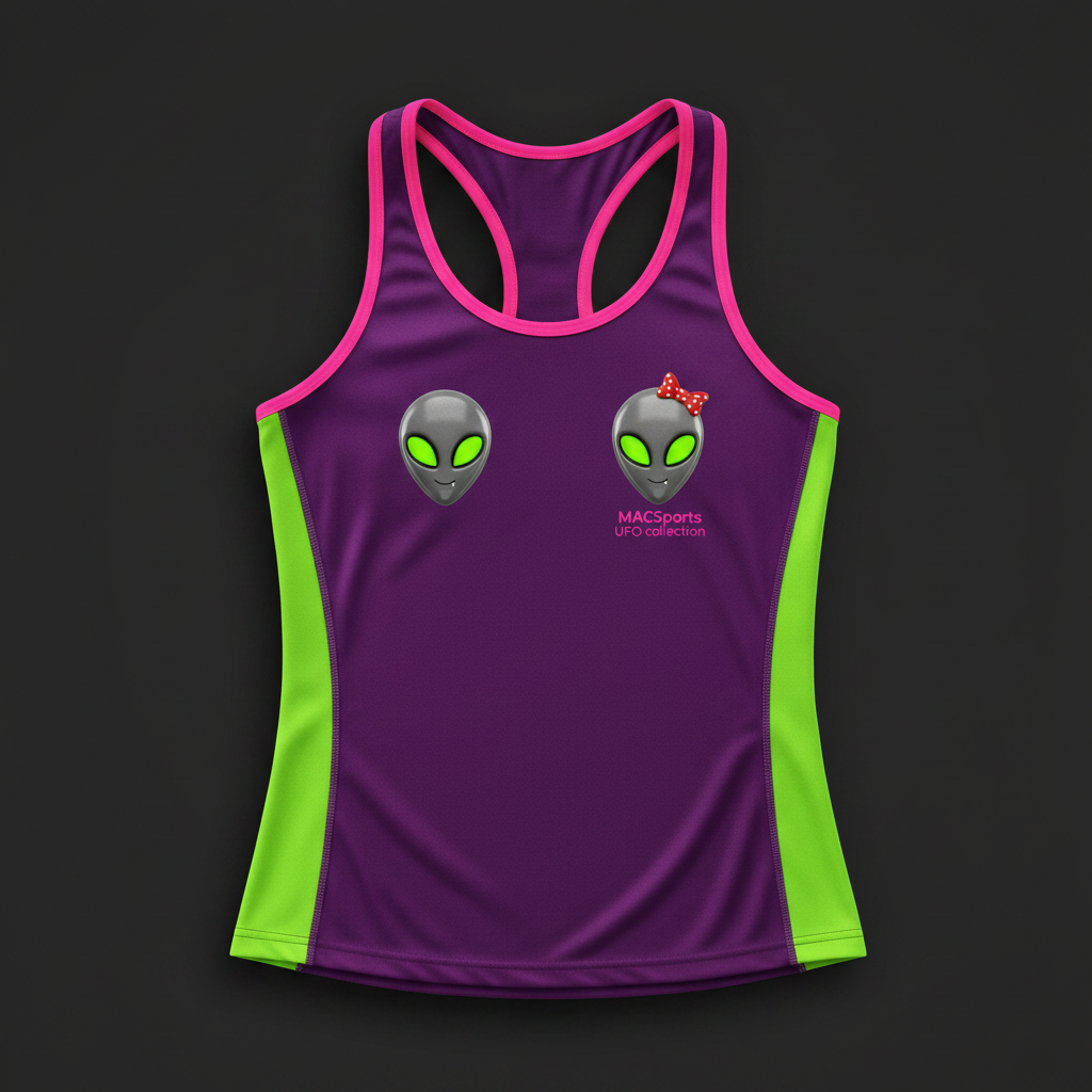 MAC UFOs Women's Racerback Tank Purple Pink Green