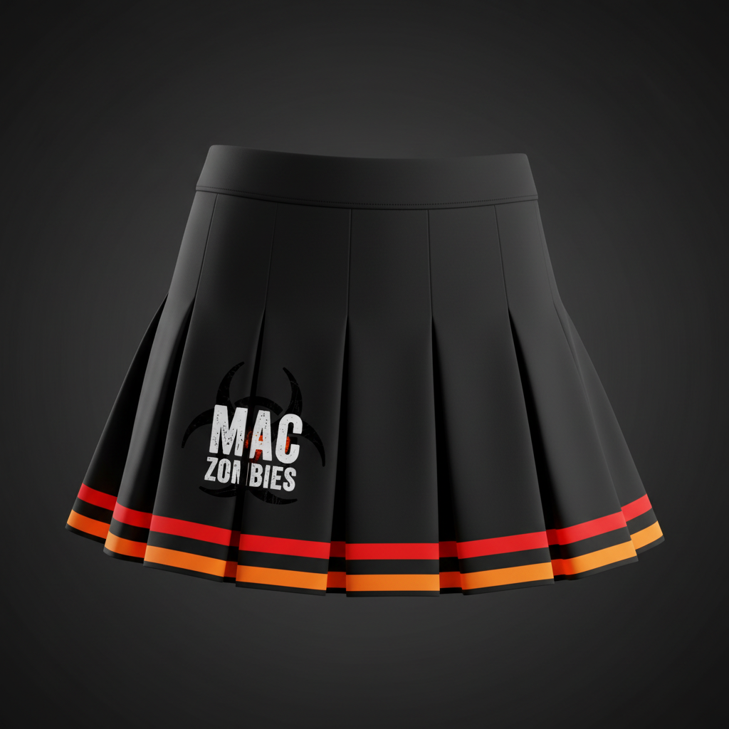 MAC Zombies Cheer Skirt Womens - Black Orange Red