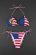 MACsports Beach Pool Bikini American Flag Gold Mack mockup