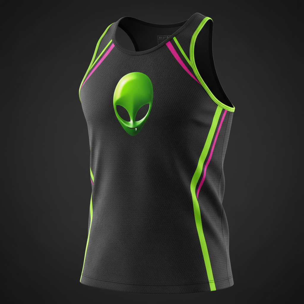 MAC UFOs Performance Tank with alien mascot logo