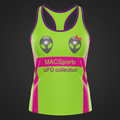 MAC UFOs Women's Racerback Tank Neon Green Pink Purple