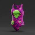 MAC UFOs Women's One-Piece Swimsuit Purple Pink Green