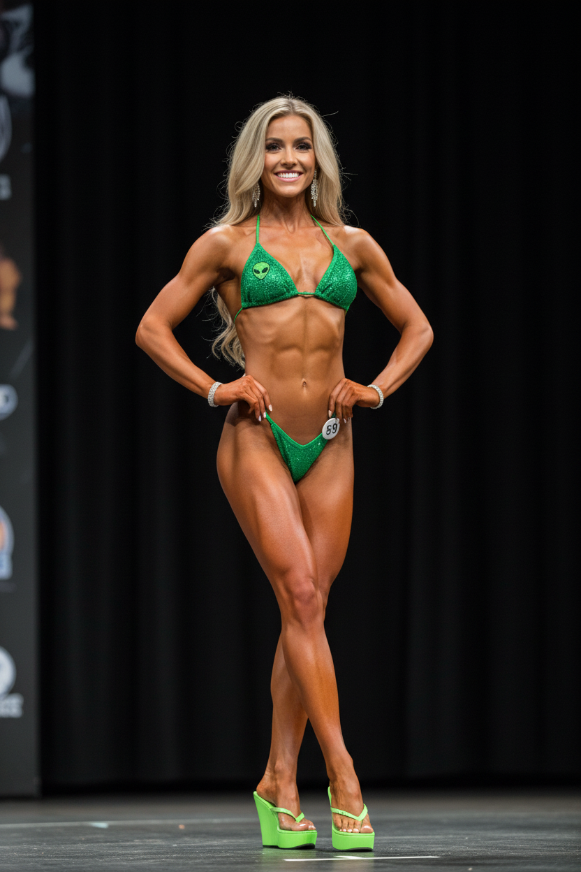 Neon Green — Cross Leg