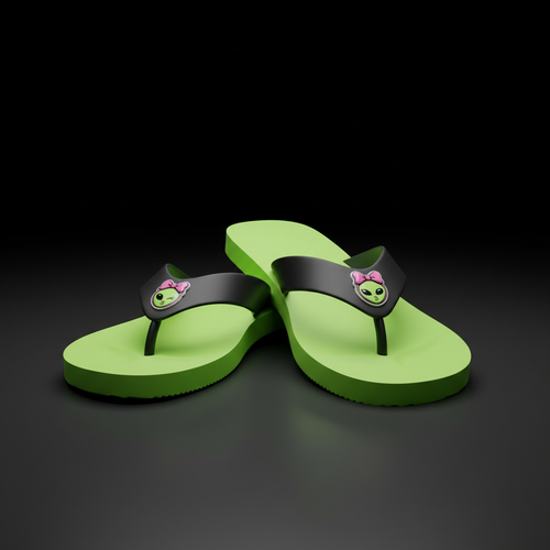 Neon Green Flip-Flop