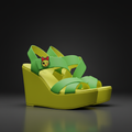 Neon Yellow Wedge